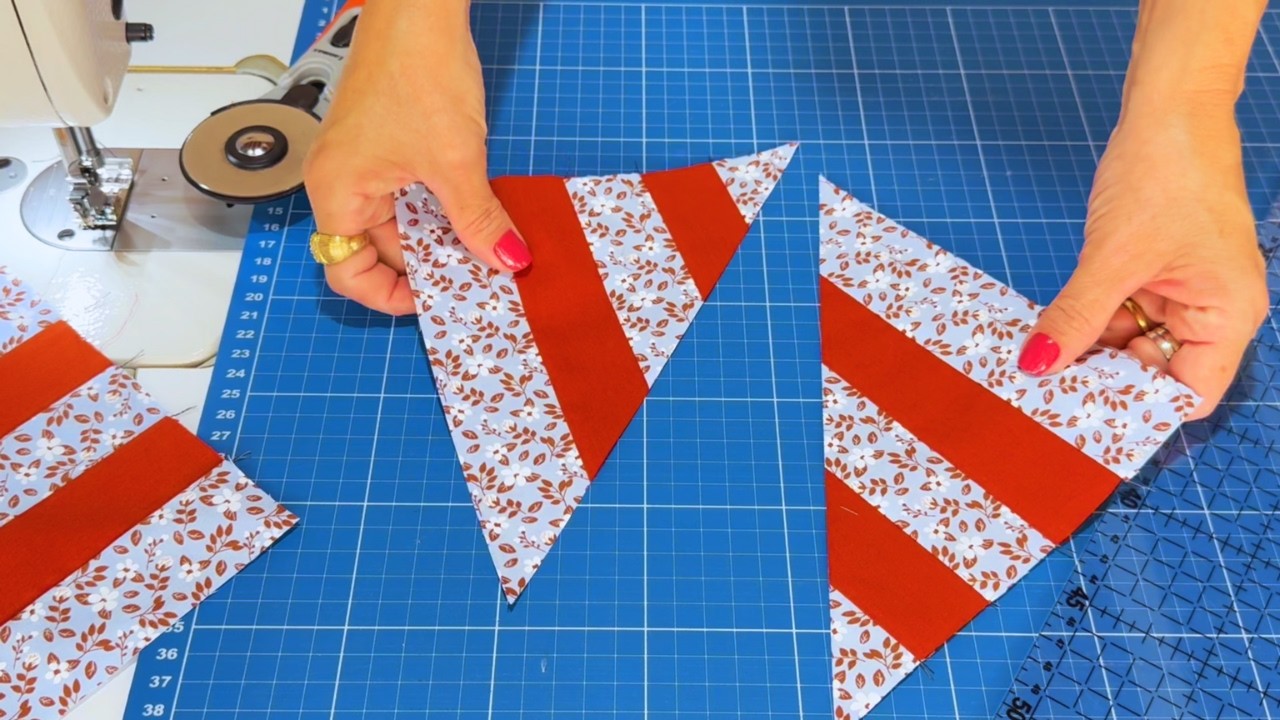 Só FAIXAS de Tecidos🌷BLOCO de PATCHWORK Fácil e Diferente de COSTURAR