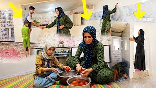 A Warm Day with the Chenar Family | Delicious Food, Family Visit & Kitchen Cleaning