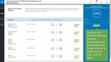ABPMR CertLink Help Tour: Designing Your Assessment