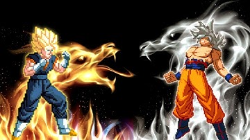 Defeated😱| Super Vegetto AI (New) VS Son Goku MUI 3.4 in Jump Force Mugen