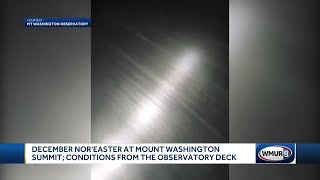 Video shows December nor'easter at Mount Washington summit