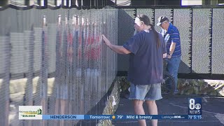 'Vietnam Veterans War Memorial' wall on display in Las Vegas