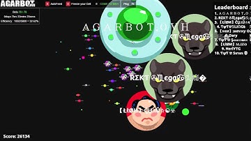 First Video! | Awesome Gameplay | 26k |  70 Big Bots of Agarbots.ohv