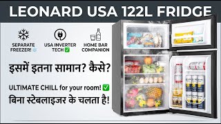 LEONARD USA 122L Inverter Double Door Mini Fridge For Home Full Review & Features | Review in Hindi