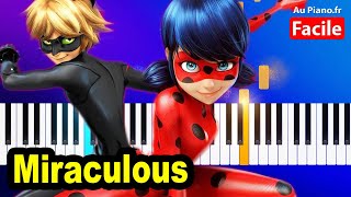 Video thumbnail of "Comment jouer Miraculous "Ladybug" au piano (Tuto Facile)"