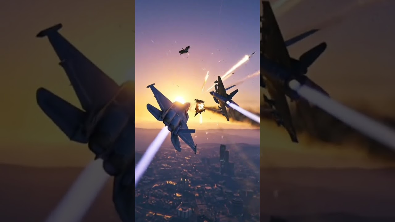 INSANE Dog Fight IN GTAv Military vs Police chase