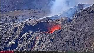 Sep 17, 2025: First Overflow of Lava out of the North Vent at Kilauea Volcano (Episode 33)
