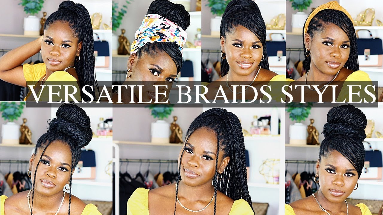 8 STYLES TO SPICE UP YOUR BOX OR KNOTLESS BRAIDS | 2021 - YouTube