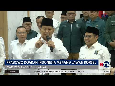 Prabowo Doakan Timnas Indonesia Menang Lawan Korea