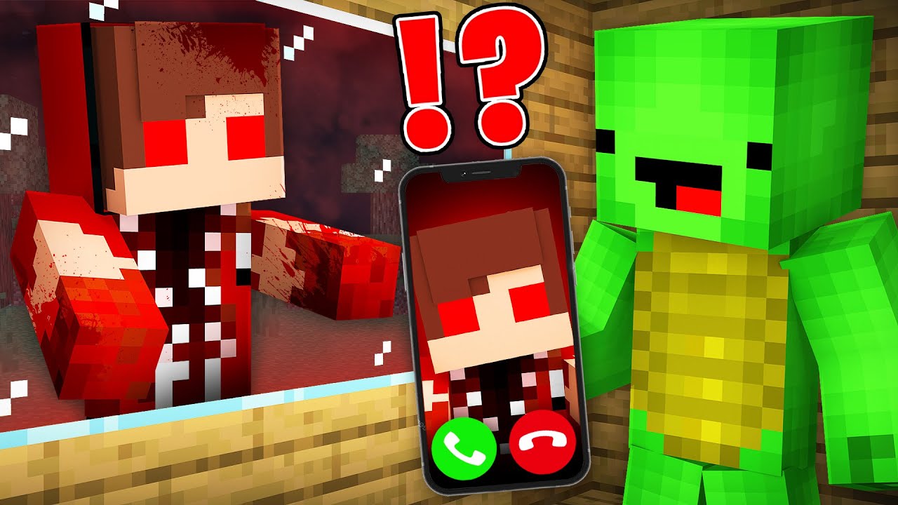 Why Scary JJ Call to Mikey at Night in Minecraft - Maizen