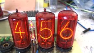 Velké digitronové hodiny - stavba / Big nixie clock - construction