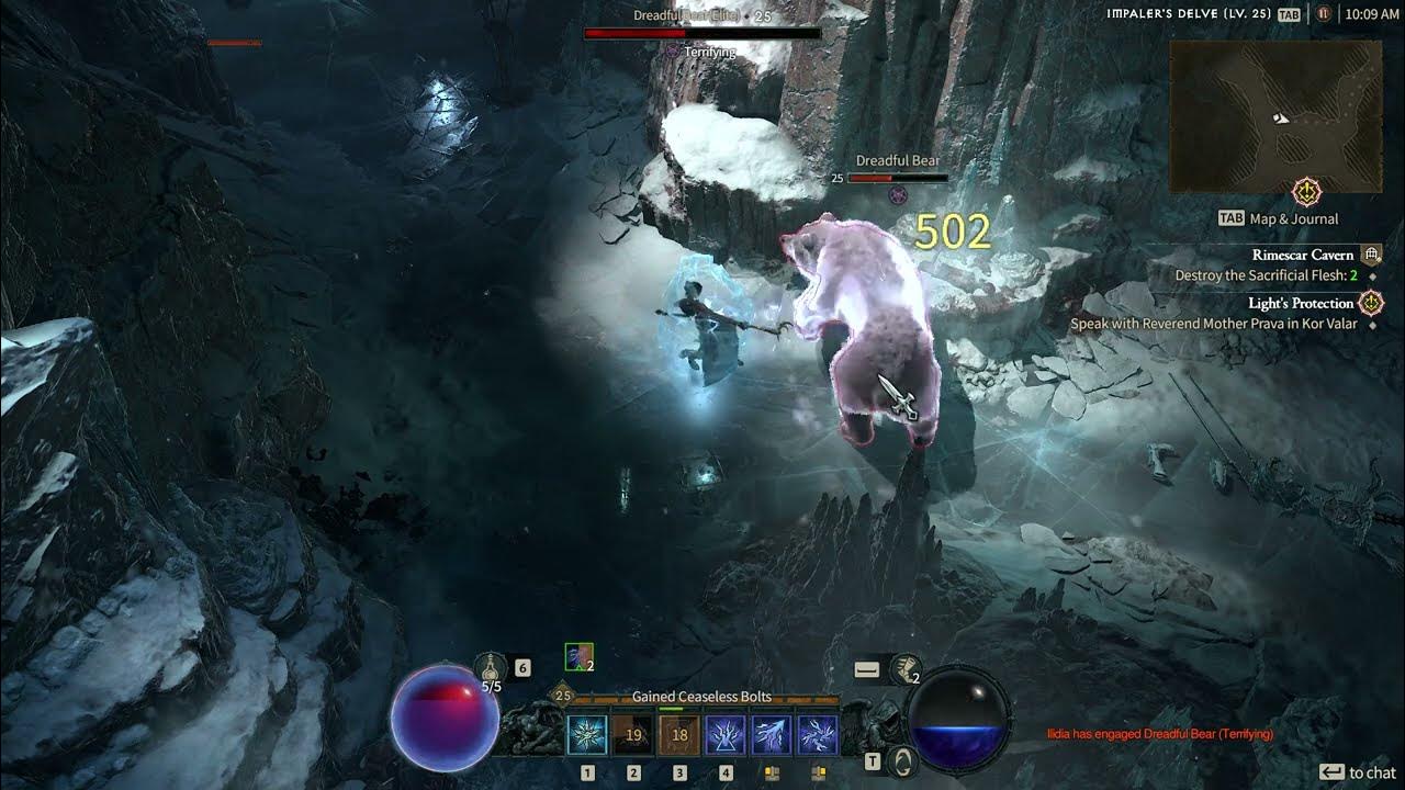 Diablo IV Beta Chain Lightning Sorc Dungeon Run YouTube