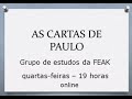 4° Estudo I Carta aos Corintios Cap 2 verso 4 a verso 13 2024 07 11 0929