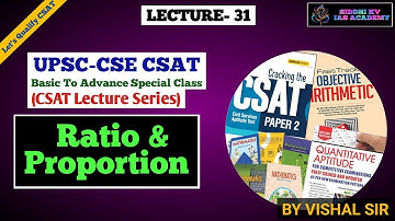 UPSC CSAT Lecture 31:Proportion |Master Concepts & Shortcuts | #skvias #upsc