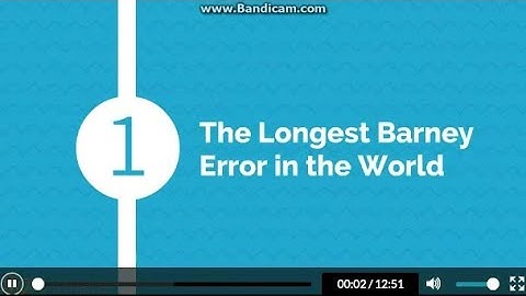 The Longest Barney Error in the World - The Movie (2 Hours and 41 Minutes / FULL VERSION)
