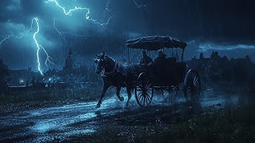 Driving A Wagon Through A Thunderstorm With Very Heavy Rain | RDR2 ASMR