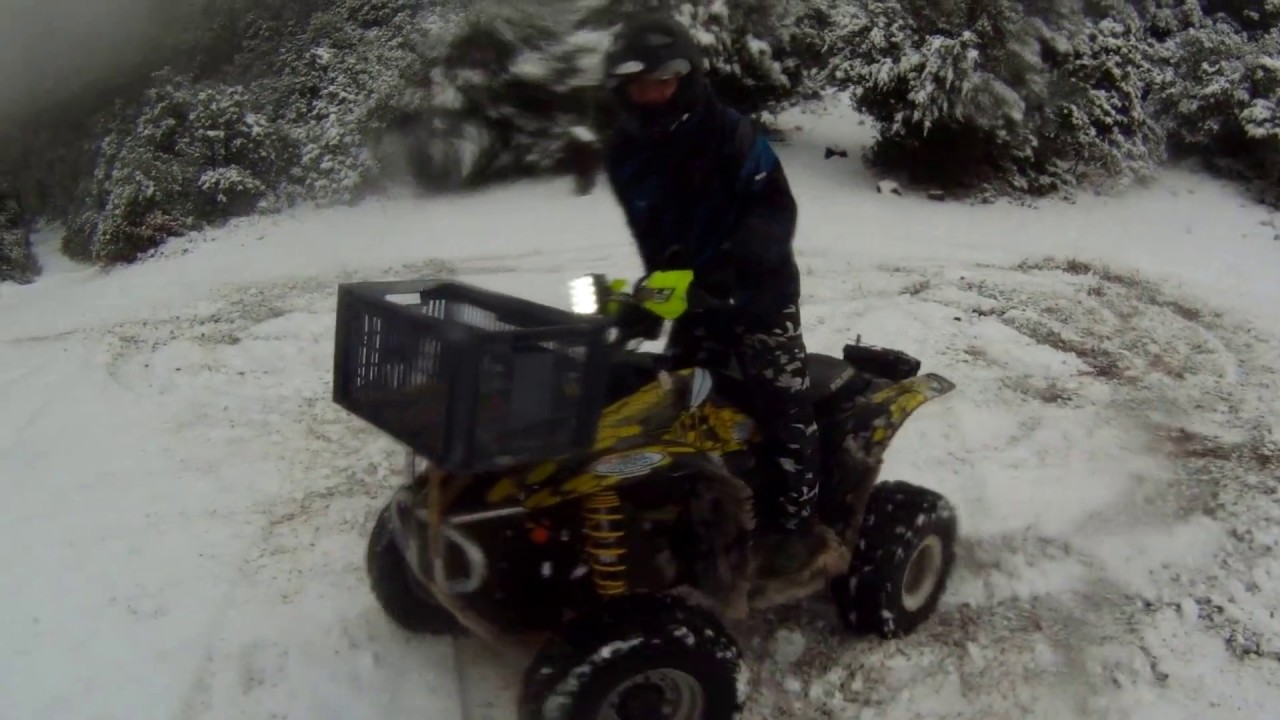 QUAD neige ardeche YouTube