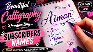 Beautiful handwriting comment ur name