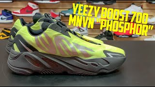 yeezy phosphor on feet