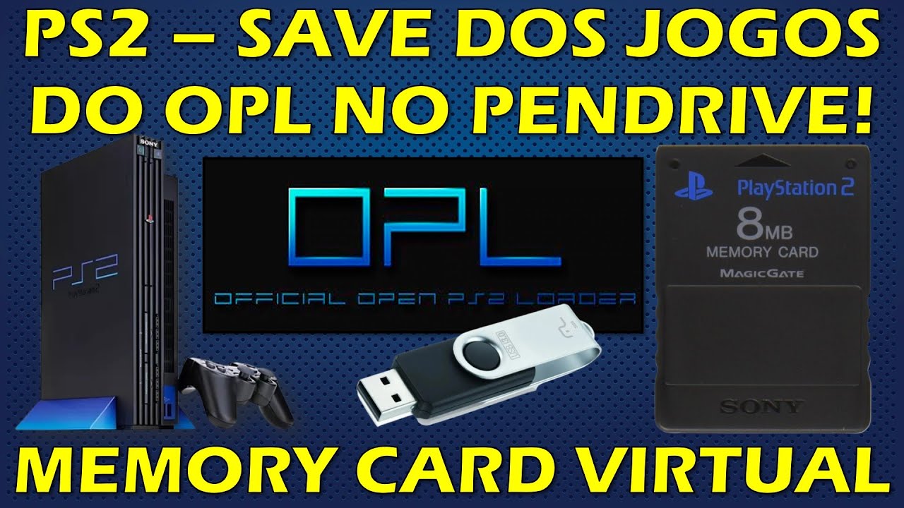 MEMORY CARD VIRTUAL NO OPL - SAVE DOS JOGOS DE PS2 NO PENDRIVE! TUTORIAL VMC + BACKUP DOS SAVES