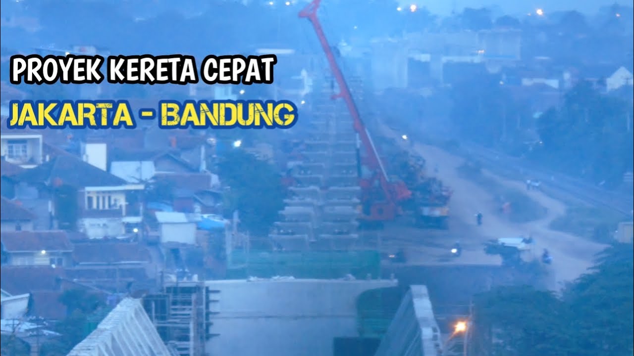 Jalur Proyek Kereta Cepat Jakarta-Bandung di Stasiun Padalarang Bandung