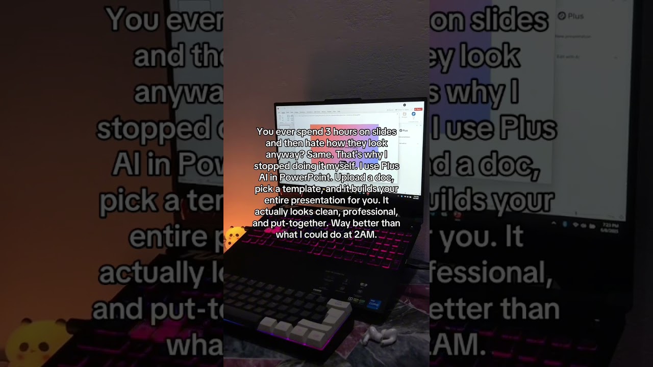 This AI built my slides while I sipped my coffee ☕📊#fyp #aipresentation #ppttools #worksmarter.