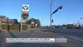Gas prices across Texas continue to drop