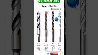 Types of Drill Bits Explained | Wood, Masonry, Metal & Glass Drill Bits Guide👆🏾🤔💯🧐💡⚡🪛👀😱#electrical 💯