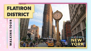 Flatiron District Walking Tour 2022 - Madison Square Park, Flatiron Building, Street Clock & More 🌺