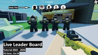 How to make a Live Leader Board in Roblox Studio | Tutorial