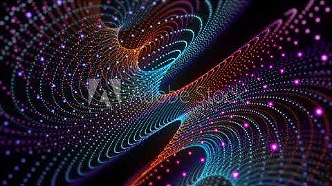 Seamless abstract fractal design in 3D space. Psychedelic art.