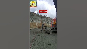 Helical Screw Pile Installation Using an Excavator #shortvideo #shorts