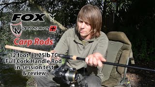 Fox Warrior S Plus Carp Rod - Test & Review - 3.25lb TC Full Cork Handle  Fishing Rod - Carp Fishing 