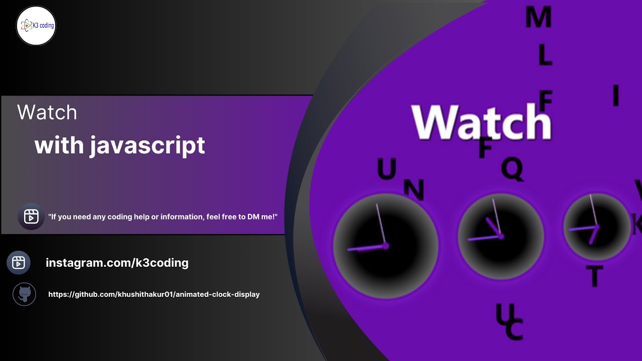 "Animated Clock with Hypnotic Background | Pure CSS & JavaScript 🔥 ...