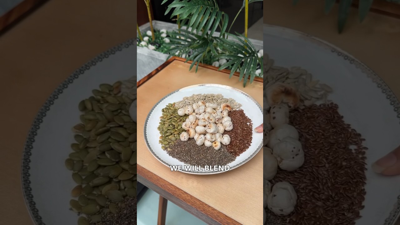 Seeds smoothie for healthy hair #dietician #healthyrecipes #nutrition #healthyhair #hairfall #seeds