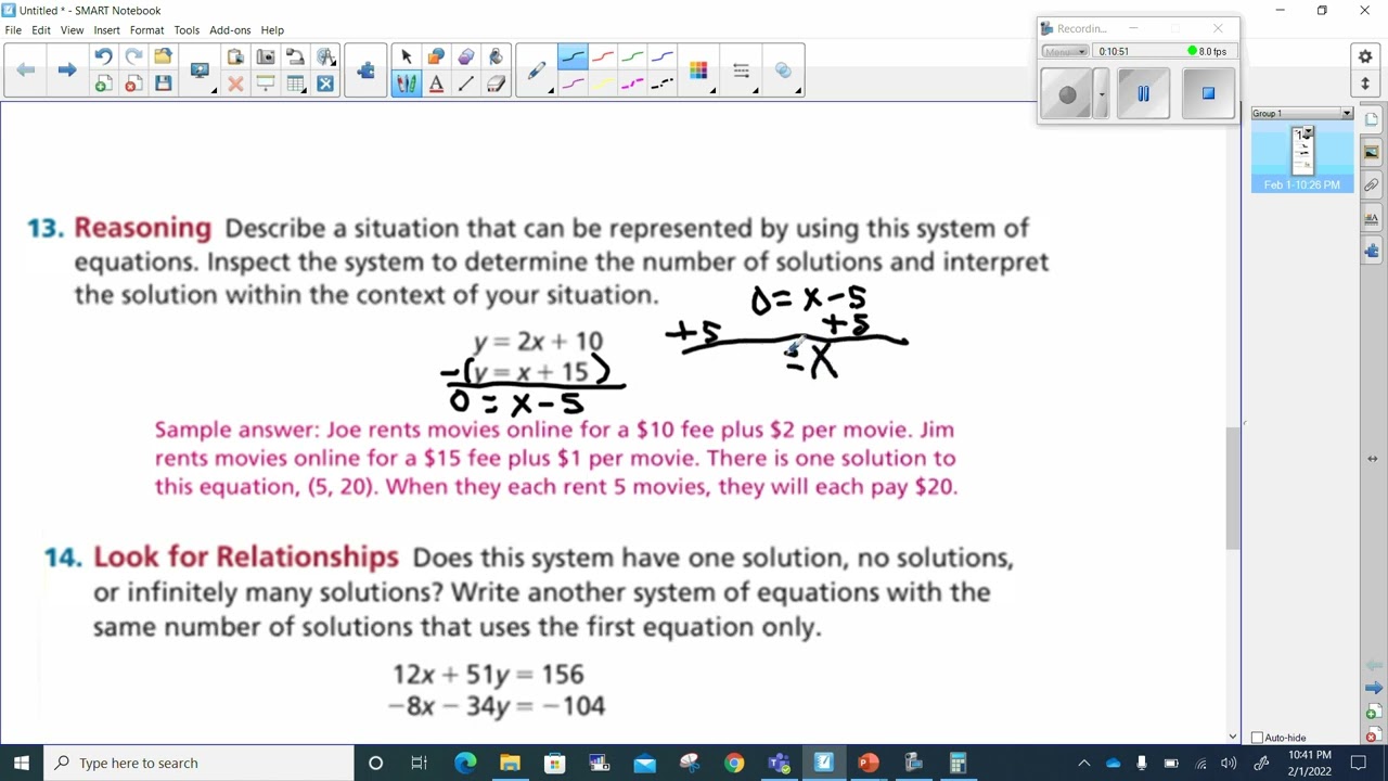 hw video for lesson 6 1; estimate solutions by inspection
