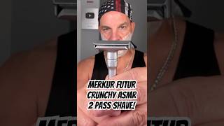 How To Shave: Merkur Futur CRUNCHY 2-Pass ASMR Shave #shaving #razor #asmr #asmrvideo #skincare