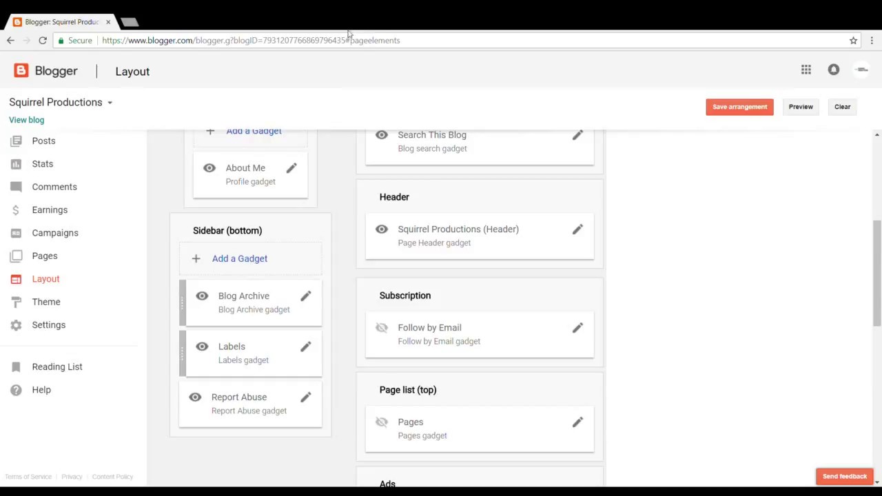 How to add widgets to blogspot blog