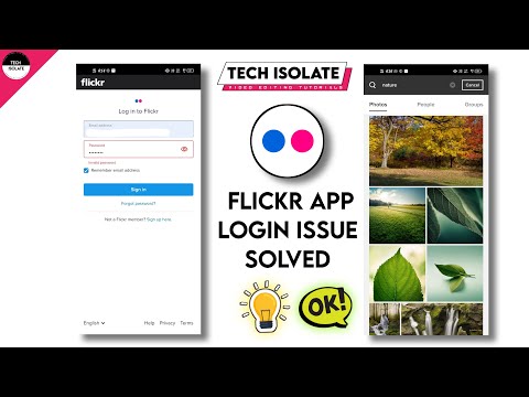 ? Flickr App Login Issue Solved ? | ? How To Login In Flickr App ? | Tech Isolate | Flickr ??
