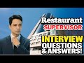 Restaurant Supervisor Interview Questions and Answers 2025!