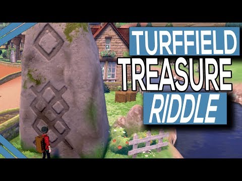 Video: Pok Mon Sword And Shield Turffield Treasure Riddle-lösning: Hur Man Löser De Tre Stående Stenpusslet