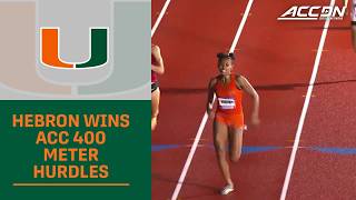 Miami's Sanaa Hebron Wins ACC 400-Meter Hurdles