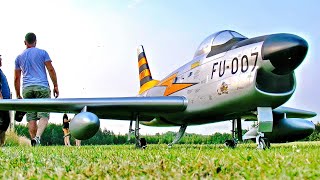 FANTASTIC !!! MODEL F-86D SABRE / RC SCALE MODEL TURBINE JET / FLIGHT DEMONSTRATION !!!