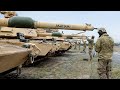 Preparing US Scary M1 Abrams Tank Cannons Before Intense Firing Operations