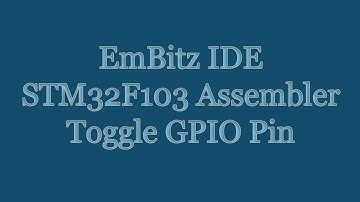 EmBitz IDE - ARM Cortex STM32F103 Thumb Assembler - Toggle GPIO Pin