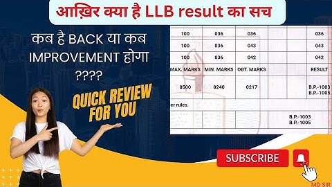 Ccsu result ka fanda samajh lo back or pass ka @lawlifebymd