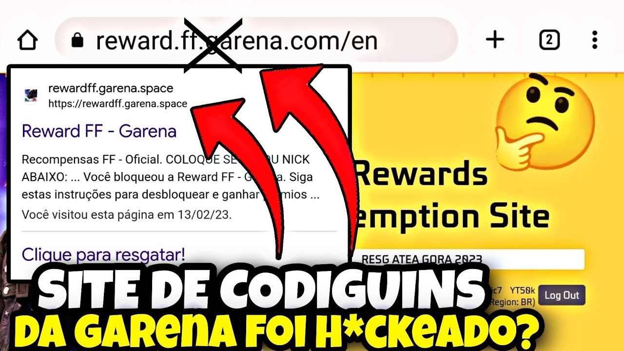 site da garena free fire para resgatar código