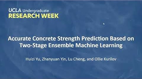 UCLA URC: Accurate Concrete Strength PredictionBased on Two-Stage Ensemble Machine Learning
