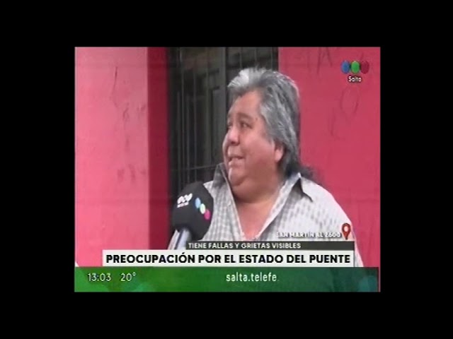 Preocupación por el estado de un puente