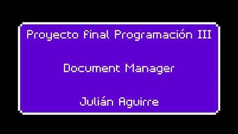 Proyecto Programación III